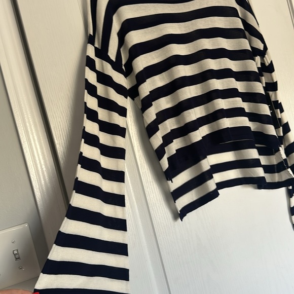 Lulu’s Isadora Navy Blue and White Striped Oversized Sweater NWT - Picture 10 of 12